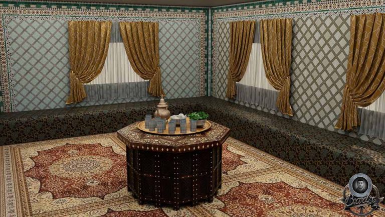 3D Moroccan living room table