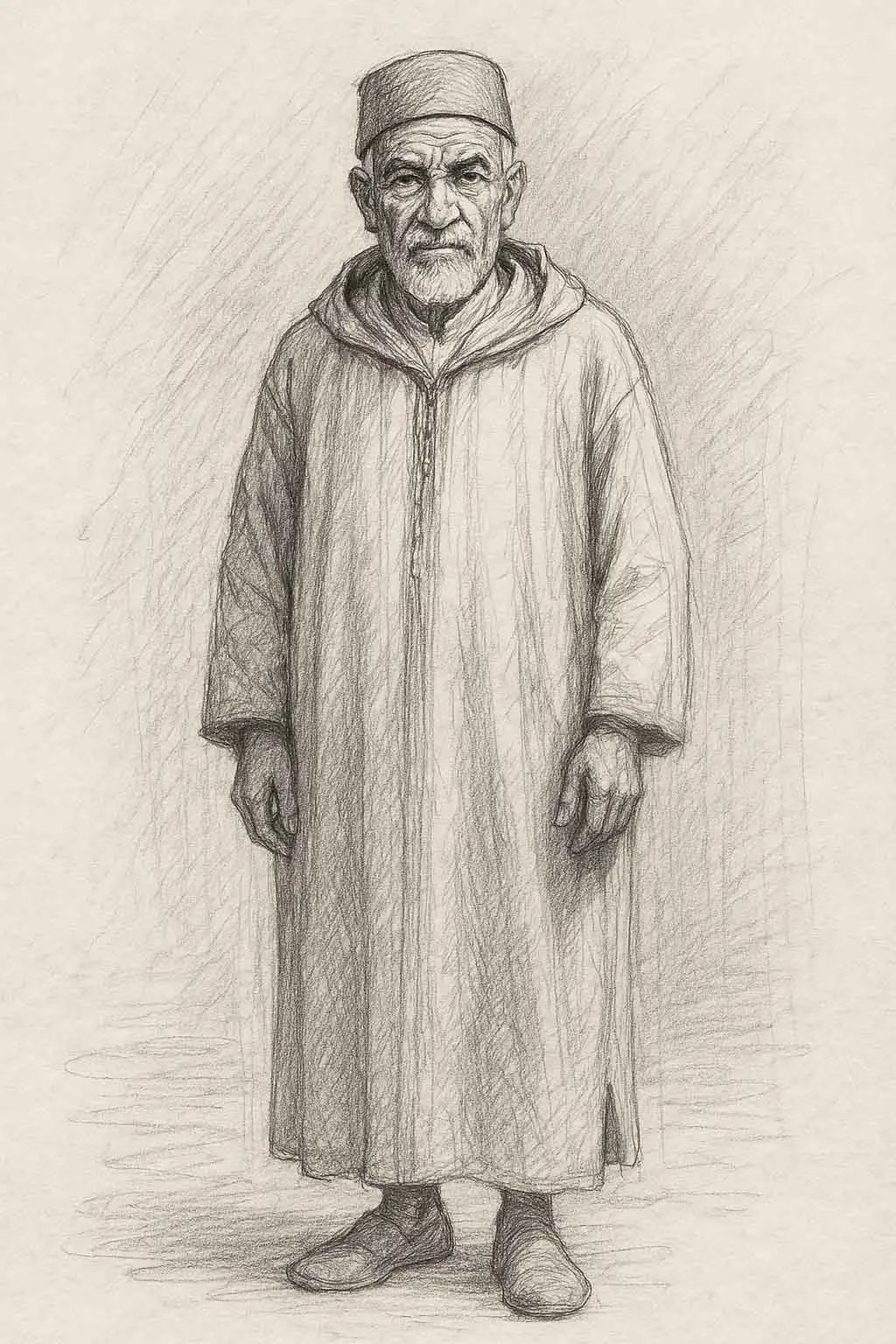 Man draw portrait