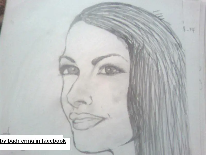 face hand drawing 03