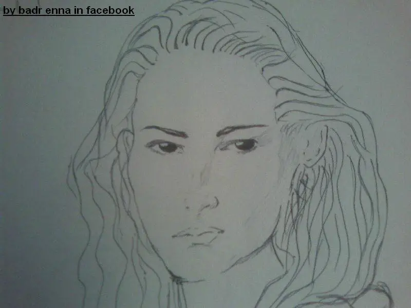 face hand drawing 04