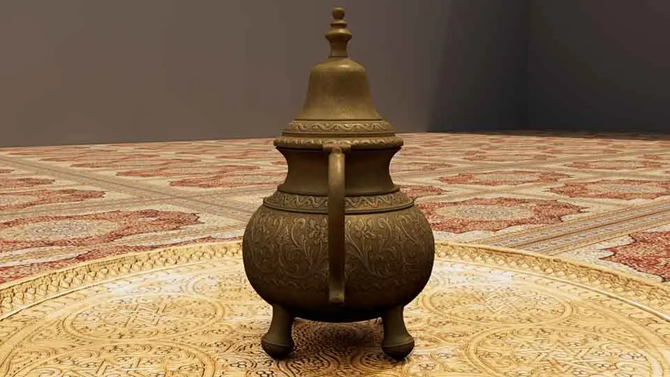 3D Moroccan tea pot