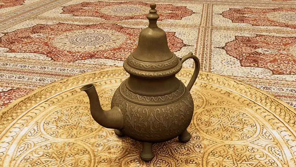 3D Moroccan tea pot